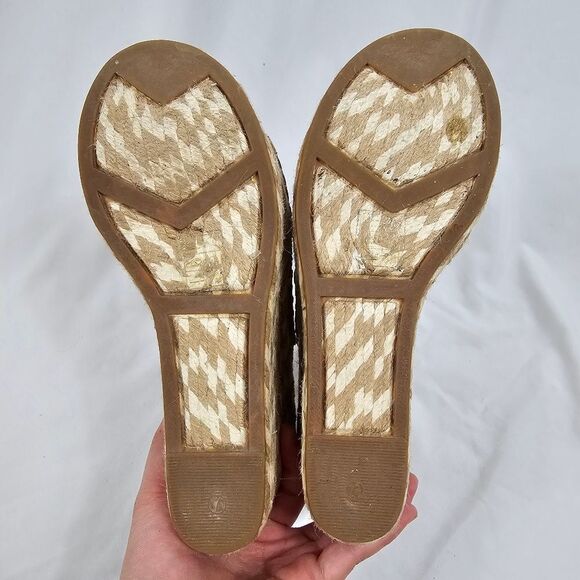 Sigerson Morrison Arien Platform Wedge Espadrille Sandals in Beige Nude - Size 7 - Picture 11 of 12